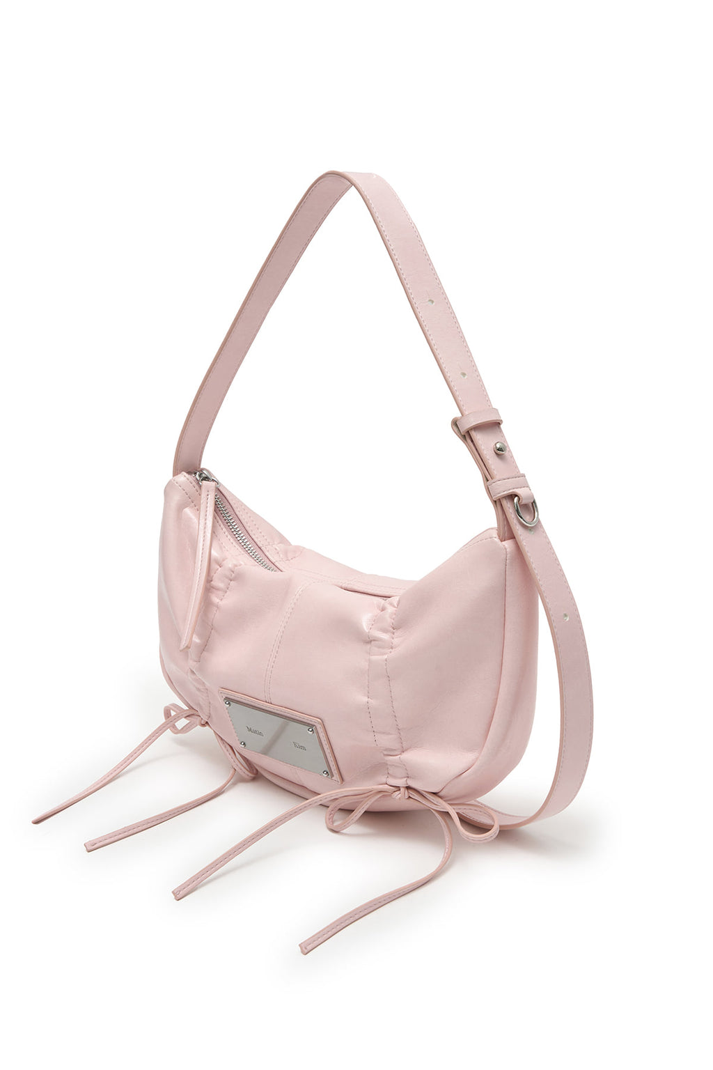 Matin Kim - Half Shirring Ribbon Round Bag (Light Pink) product image 6 | TRAB K-Fashion Australia