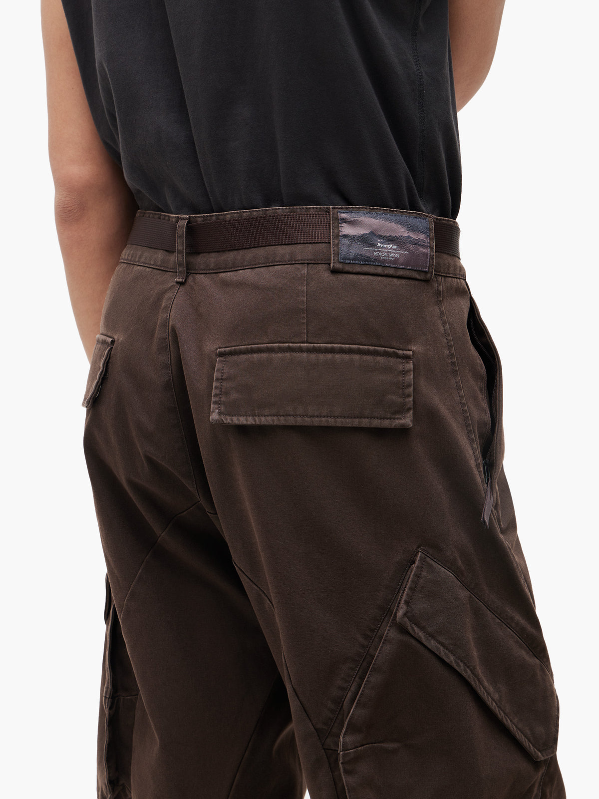 Jiyong Kim - Multi-Pocket Trousers (Brown) product image 6 | TRAB K-Fashion Australia