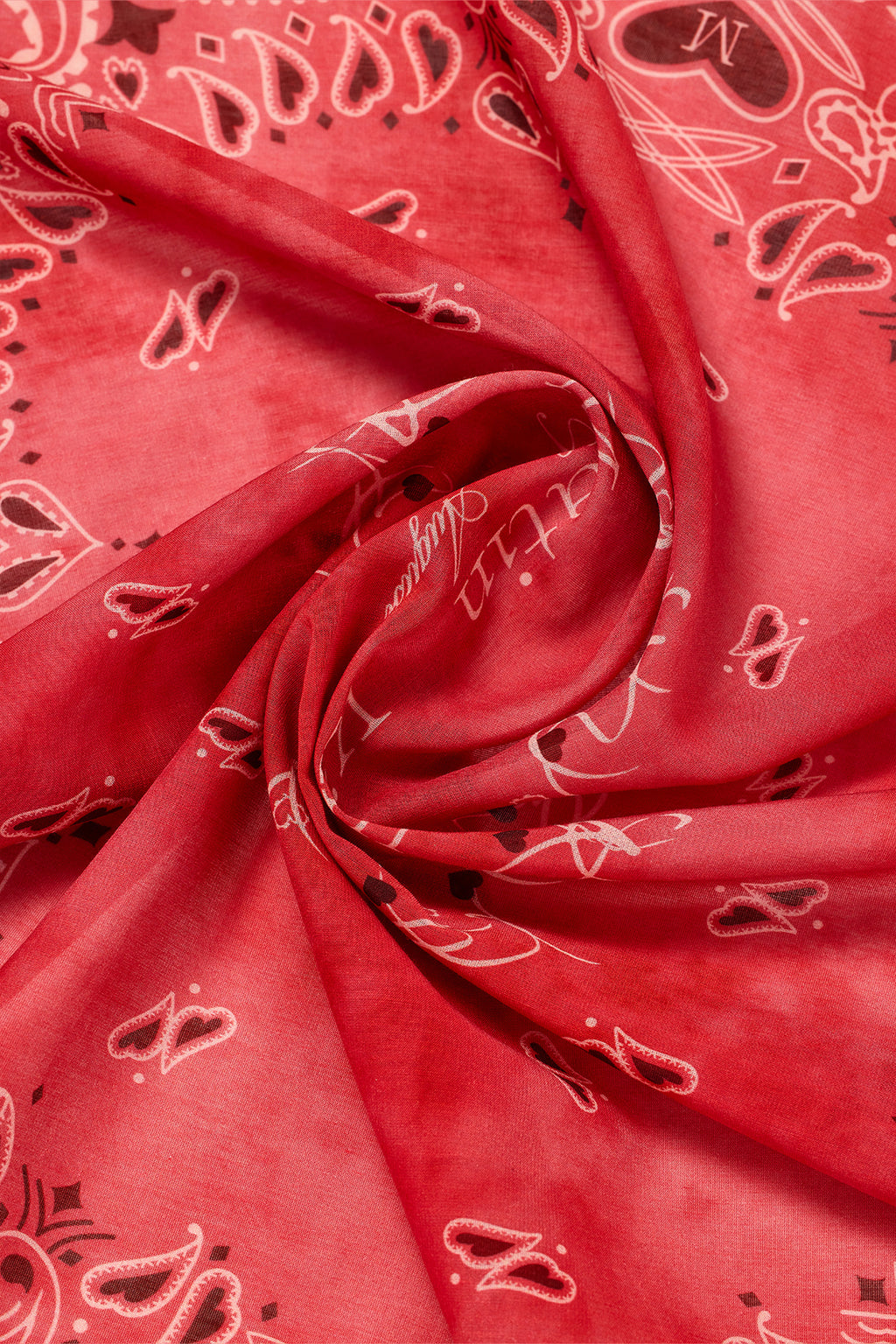 Matin Kim - Matin Vintage Printed Bandana (Red) product image 4 | TRAB K-Fashion Australia