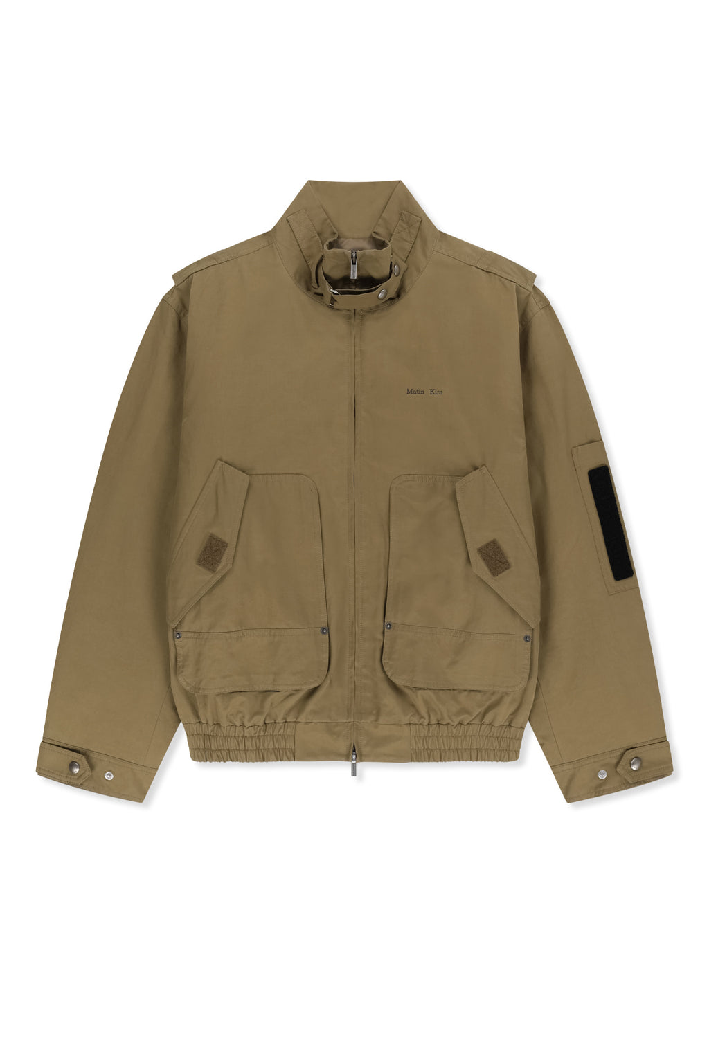Matin Kim - Buckle High Neck Utility Jumper (Khaki) product image 2 | TRAB K-Fashion Australia