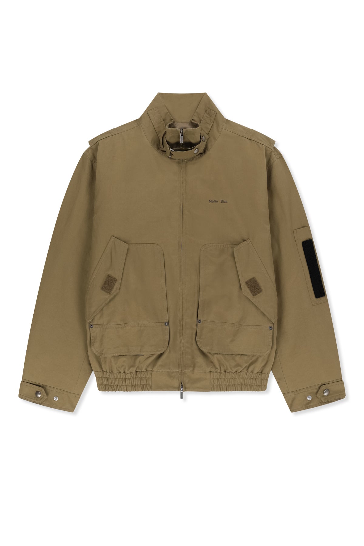 Matin Kim - Buckle High Neck Utility Jumper (Khaki) product image 2 | TRAB K-Fashion Australia