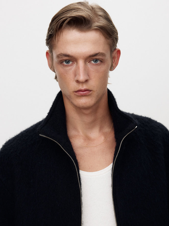 Tonywack - Wool Alpaca Zippered Jacket (Navy) product image 9 | TRAB K-Fashion Australia