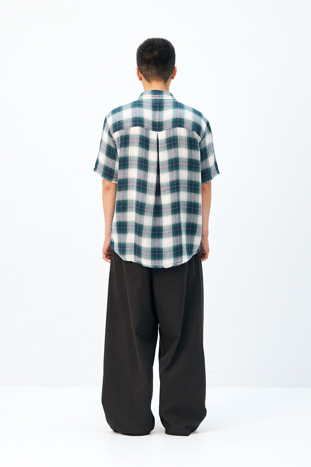 Hatchingroom - Wide Two Pleats Trousers (Dyed Purple Brown) product image 8 | TRAB K-Fashion Australia