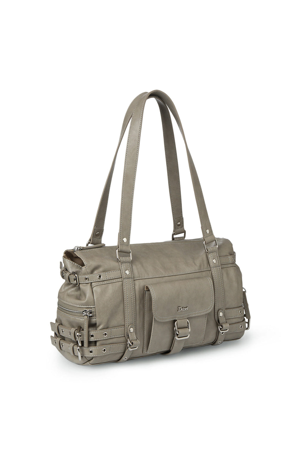 Deinet - Belted Pocket Shoulder Bag (Grey) product image 3 | TRAB K-Fashion Australia