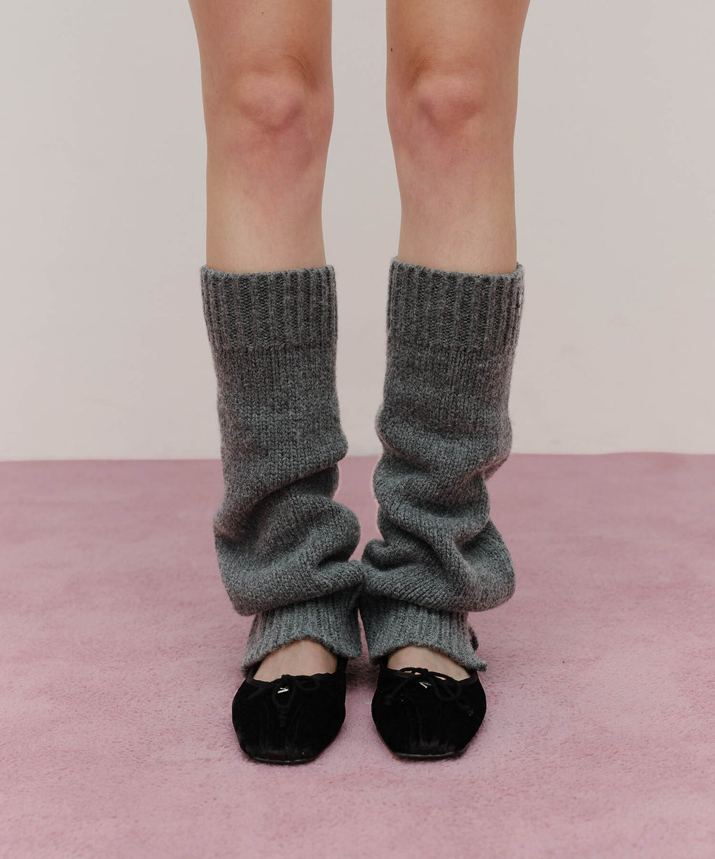 Marithe & Francois Girbaud - Knit Leg Warmer (Charcoal) product image 6 | TRAB K-Fashion Australia
