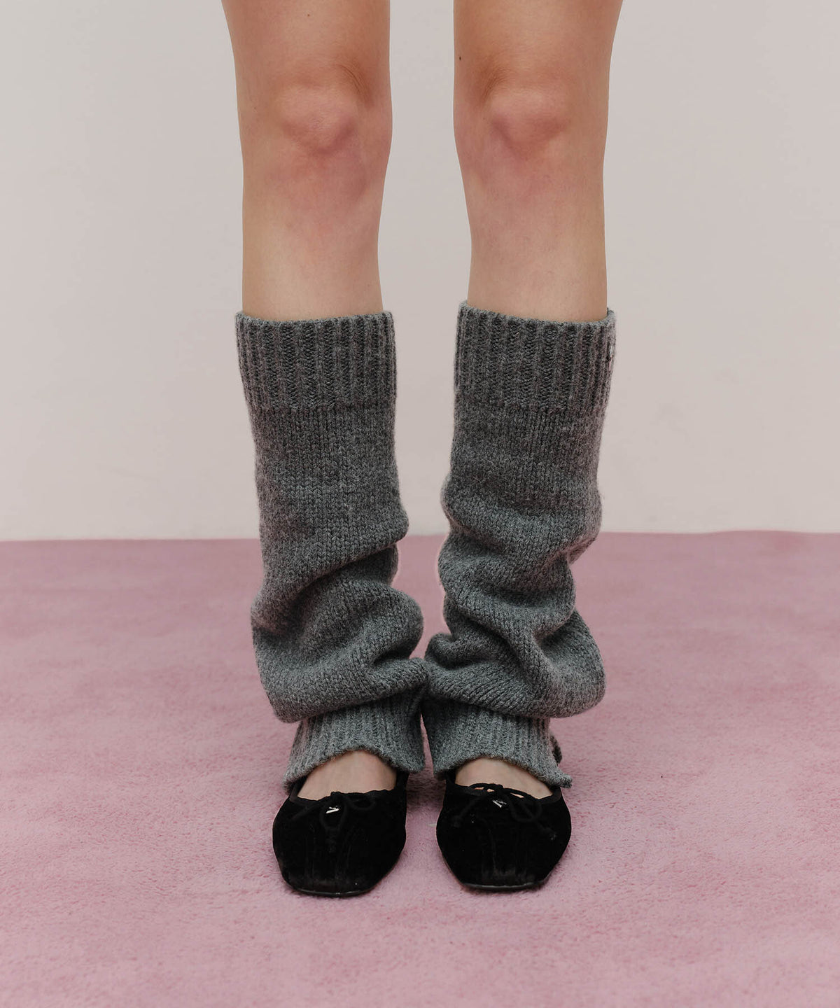 Marithe & Francois Girbaud - Knit Leg Warmer (Charcoal) product image 6 | TRAB K-Fashion Australia