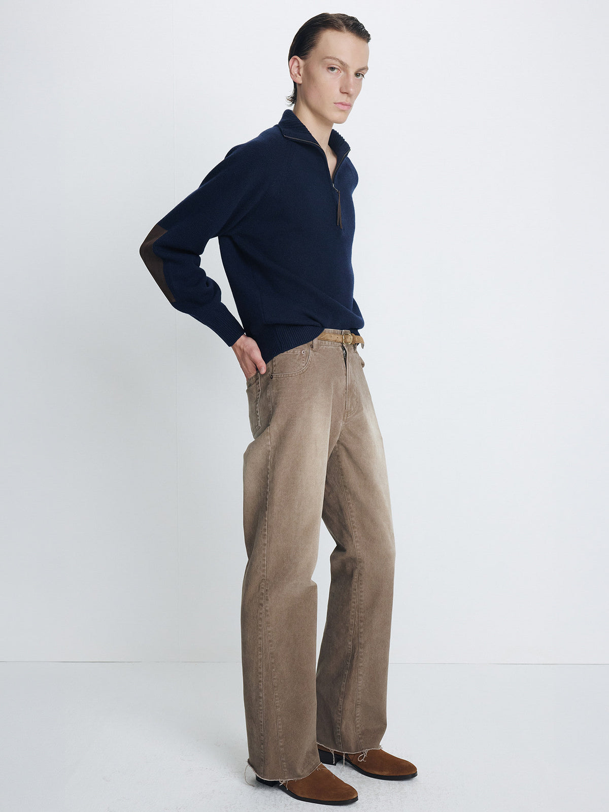Tonywack - Merino Wool Half-Zip Jumper (Navy) product image 3 | TRAB K-Fashion Australia