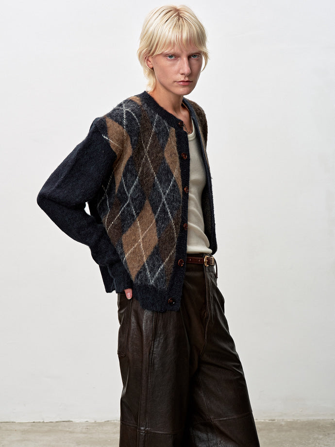 Tonywack - Vegetable Tanned Leather Rounded Leg Pants (Brown) product image 5 | TRAB K-Fashion Australia