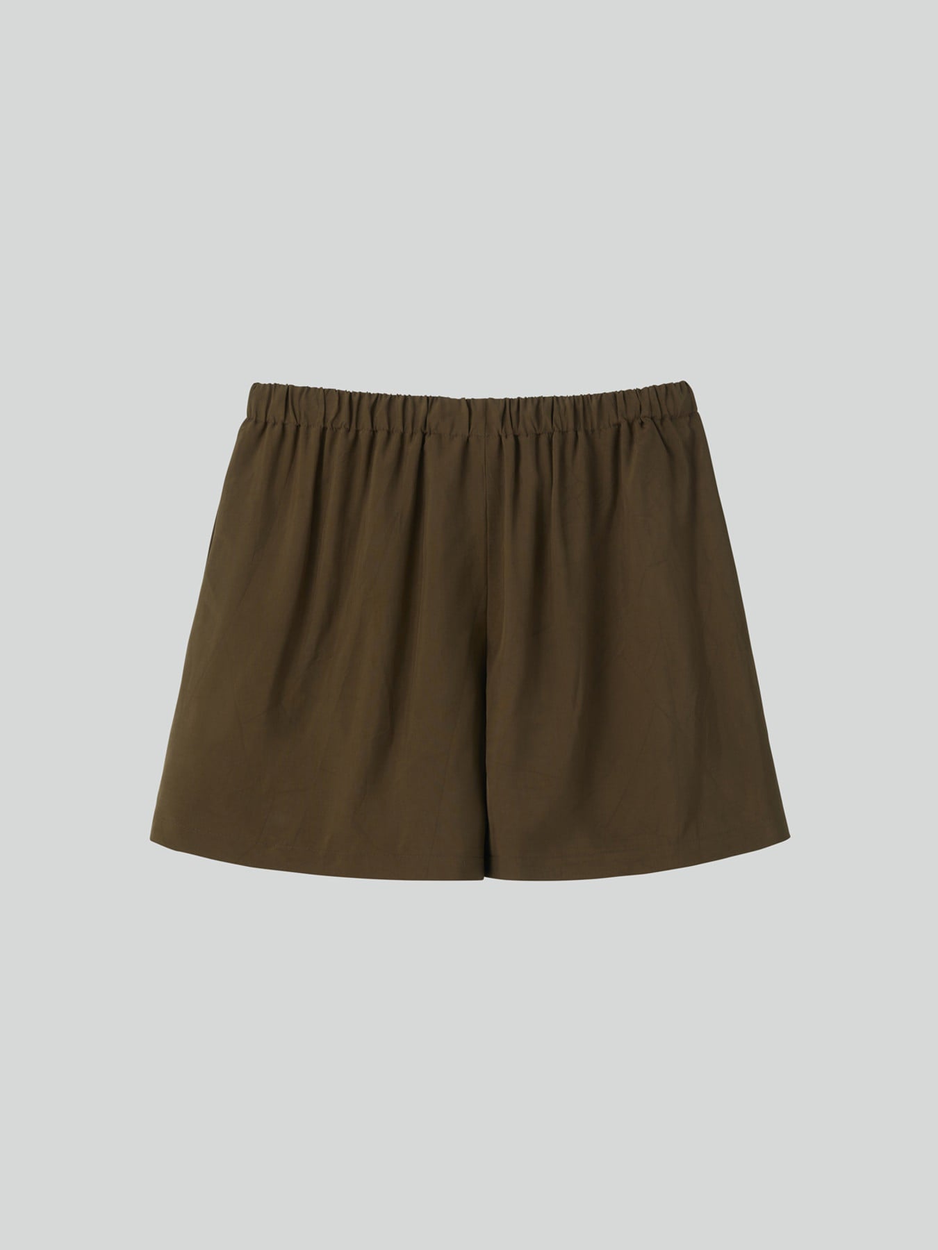 Recto - Wrinkled Fluid Banding Shorts (Khaki Brown) product image 5 | TRAB K-Fashion Australia