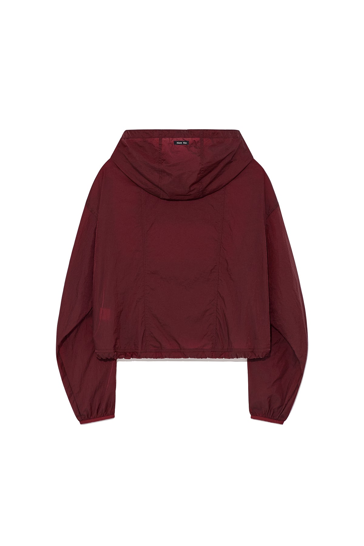 Matin Kim - Hoody Point Crop Light Windbreaker (Burgundy) product image 2 | TRAB K-Fashion Australia