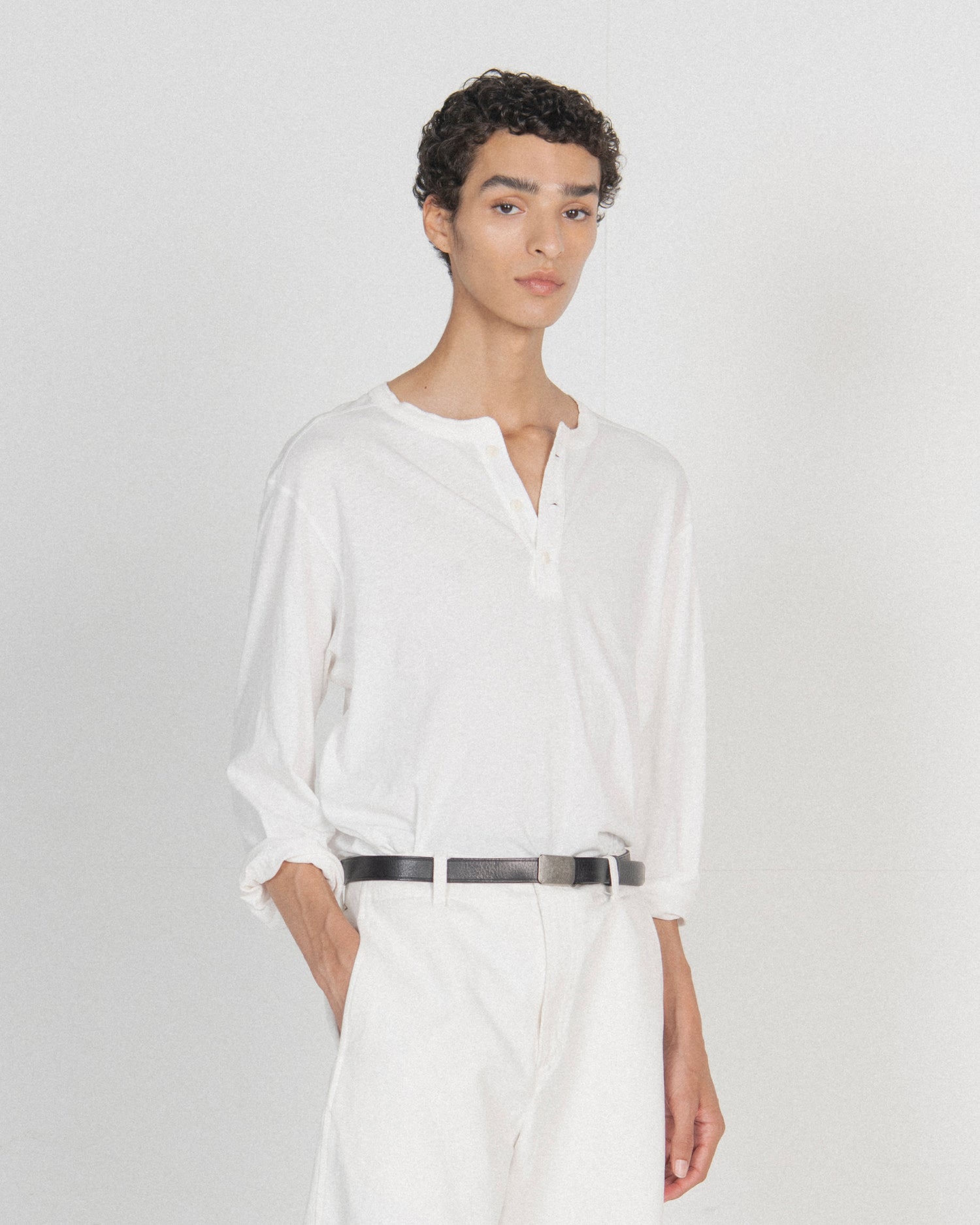 Brownyard - Henley Neck Long Sleeve (Ivory) product image 2 | TRAB K-Fashion Australia