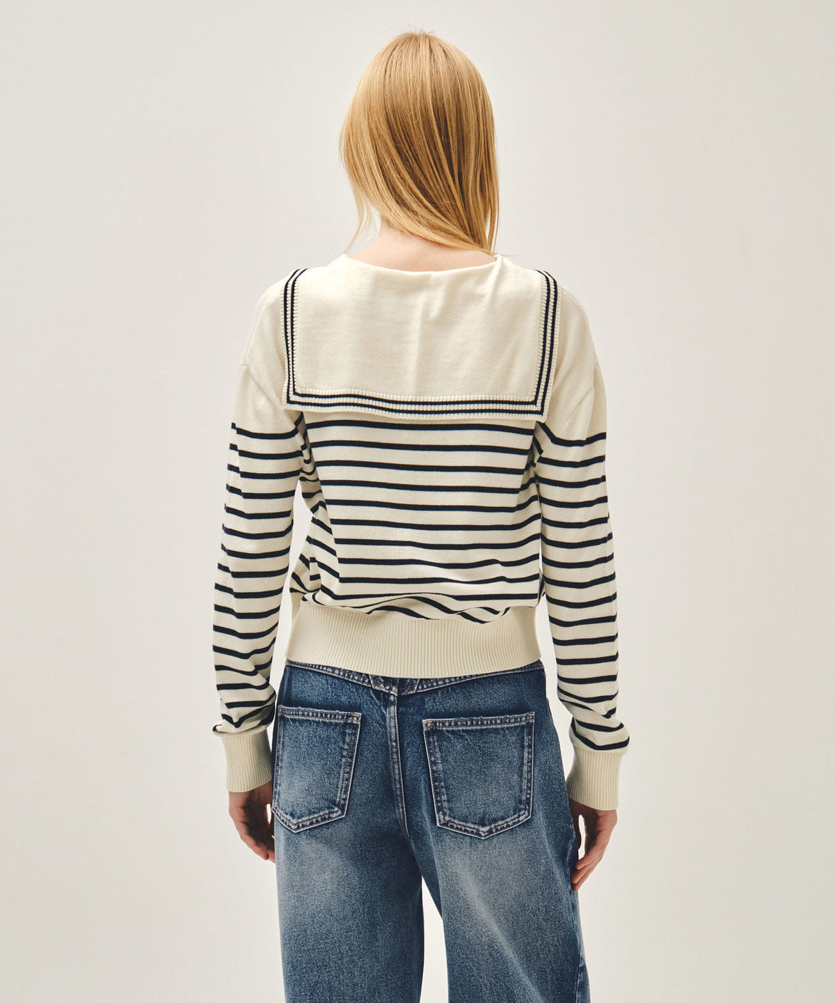Marithe & Francois Girbaud - Sailor Knit Pullover (Ivory) product image 2 | TRAB K-Fashion Australia