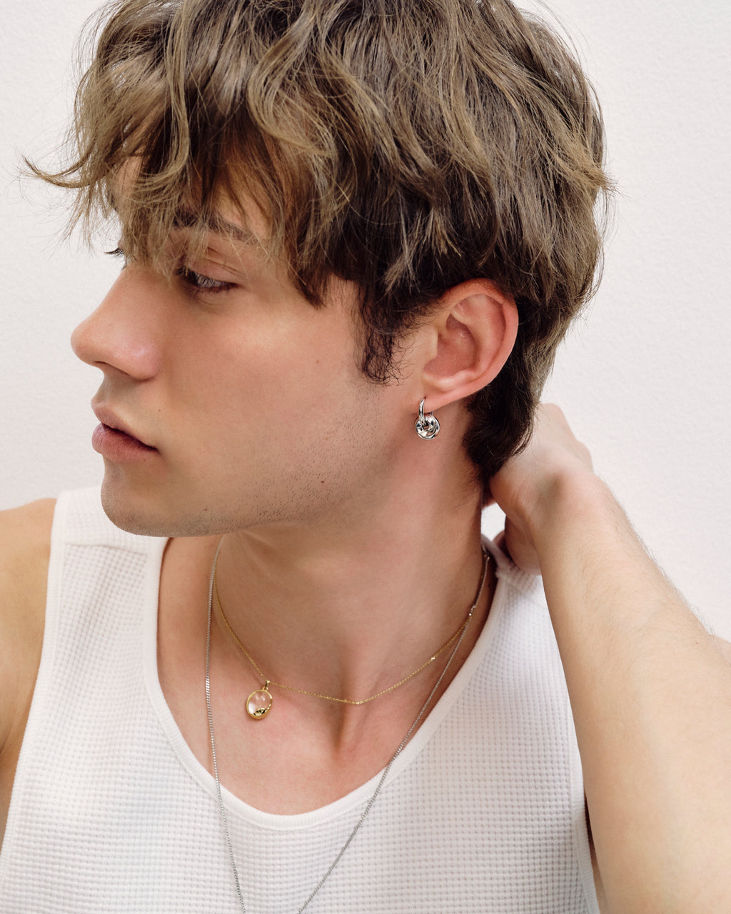 Numbering - Swirl Hoop Earrings #7212 product image 3 | TRAB K-Fashion Australia