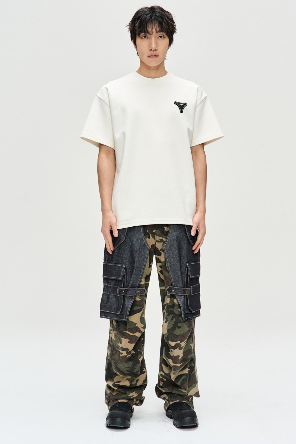 Andersson Bell - Unisex Stool Patch Logo T-Shirts (White) product image 1 | TRAB K-Fashion Australia