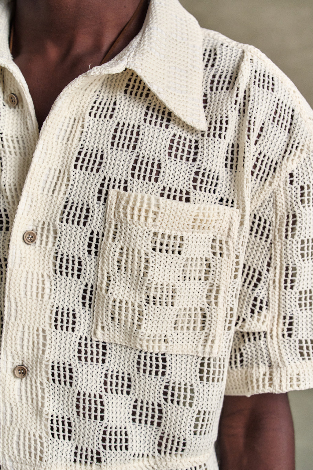 Andersson Bell - Letto Knitted Shirts (Ecru) product image 6 | TRAB K-Fashion Australia