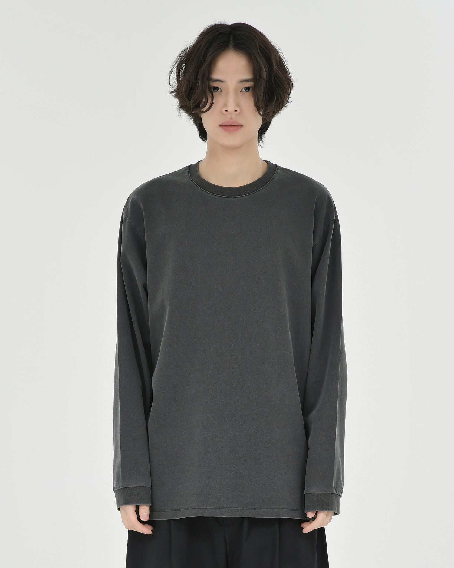 Brownyard - Washed Long Sleeve (Washed Black) product image 1 | TRAB K-Fashion Australia