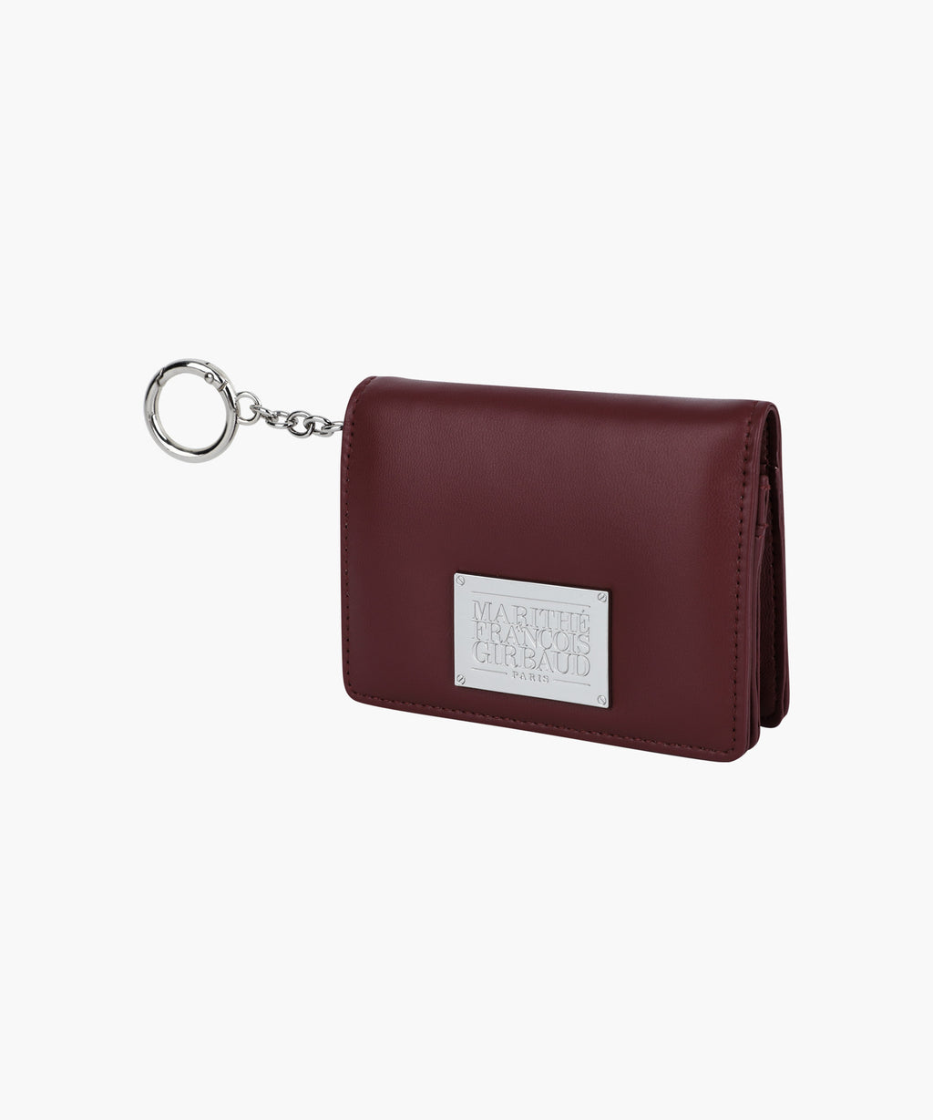 Marithe & Francois Girbaud - Classic Logo Flap Card Wallet (Burgundy) product image 2 | TRAB K-Fashion Australia
