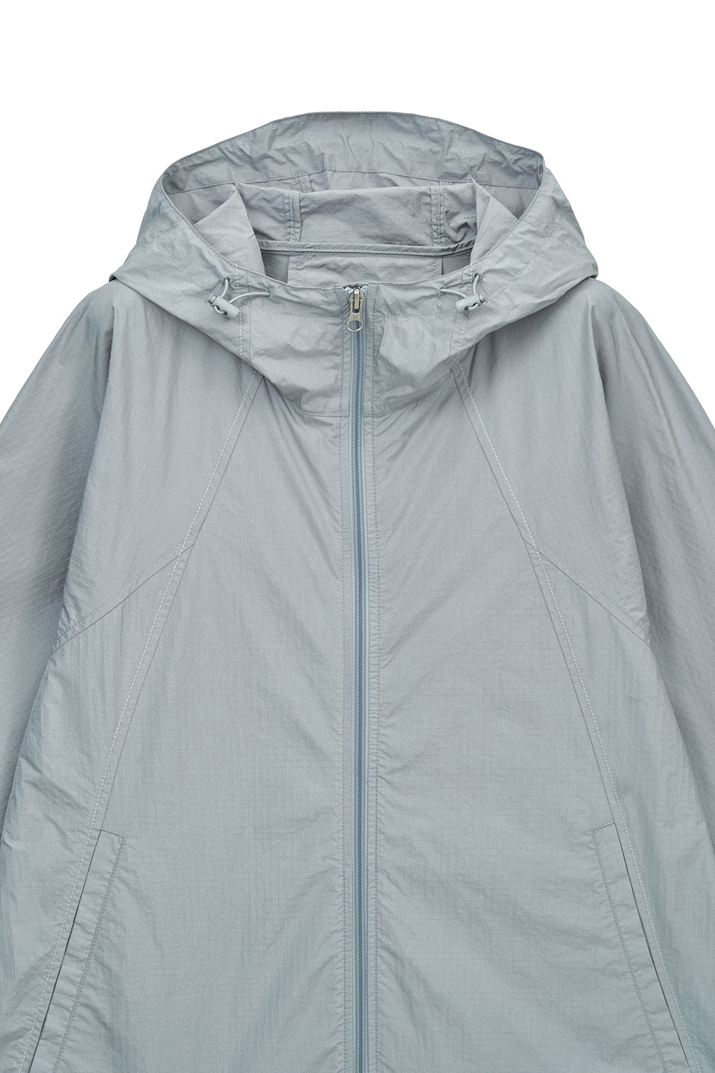 Matin Kim - Back Logo Hoody Wind Breaker (Light Grey) product image 3 | TRAB K-Fashion Australia