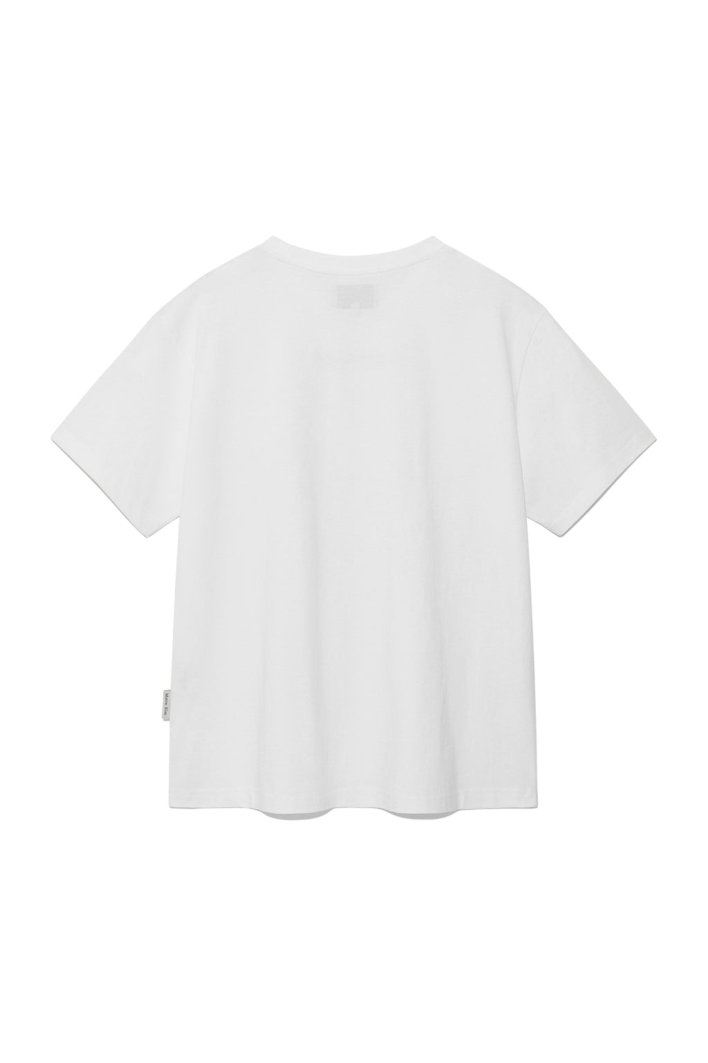 Matin Kim - Embroidery Small Logo Oversize Top (White) product image 2 | TRAB K-Fashion Australia