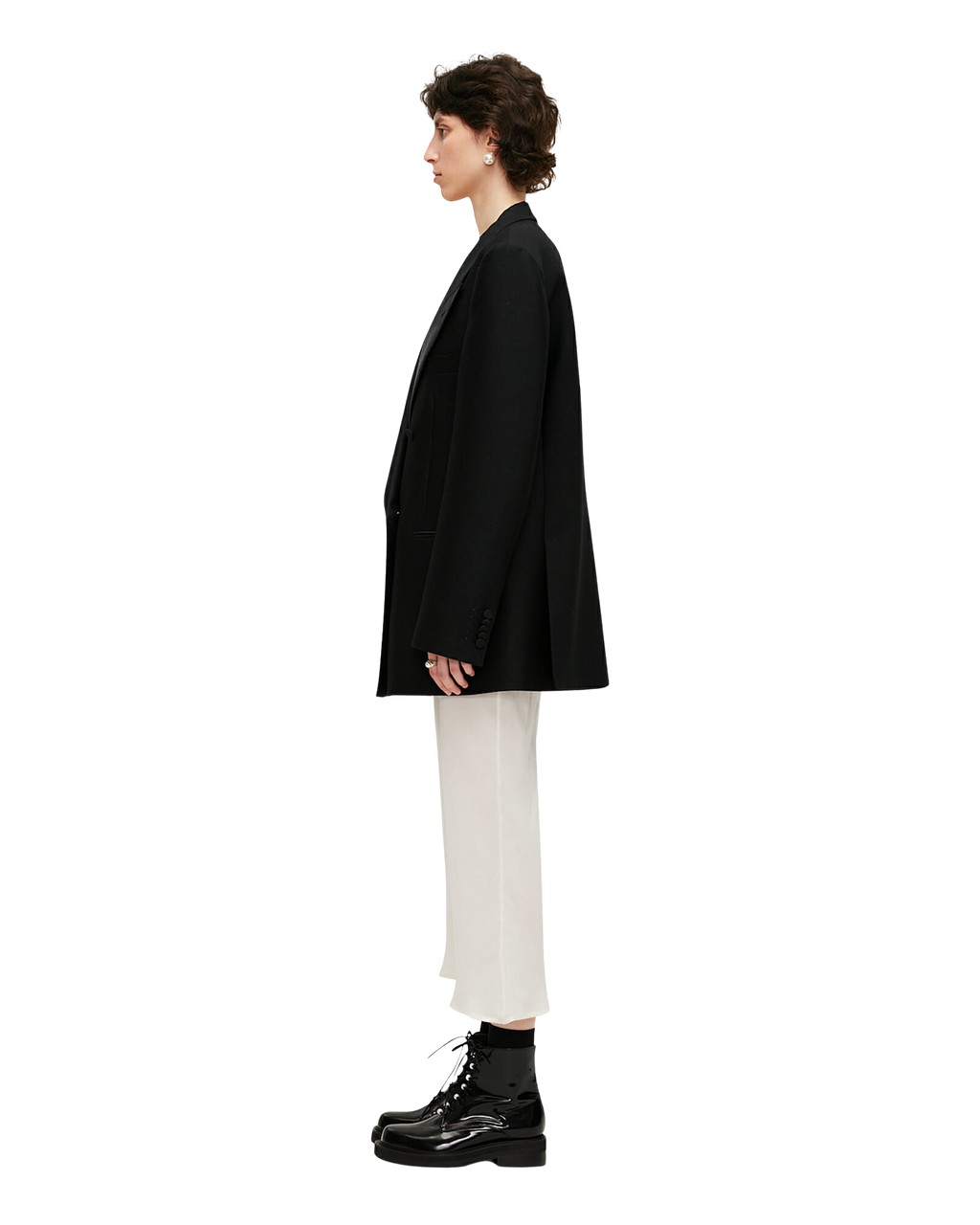Kimhe Kim - Wool-Silk Tuxedo Jacket (Black) product image 4 | TRAB K-Fashion Australia