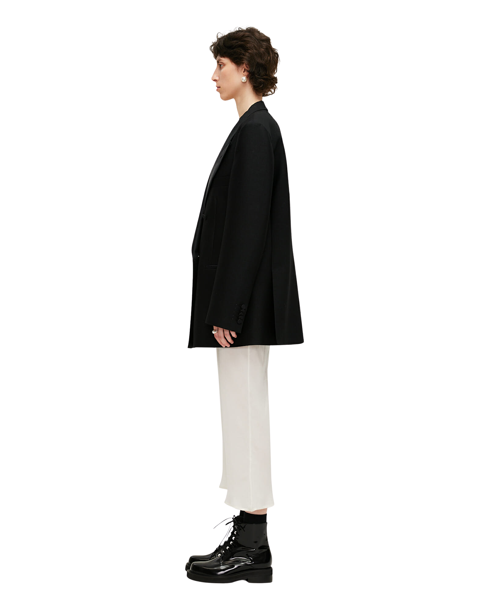 Kimhe Kim - Wool-Silk Tuxedo Jacket (Black) product image 4 | TRAB K-Fashion Australia