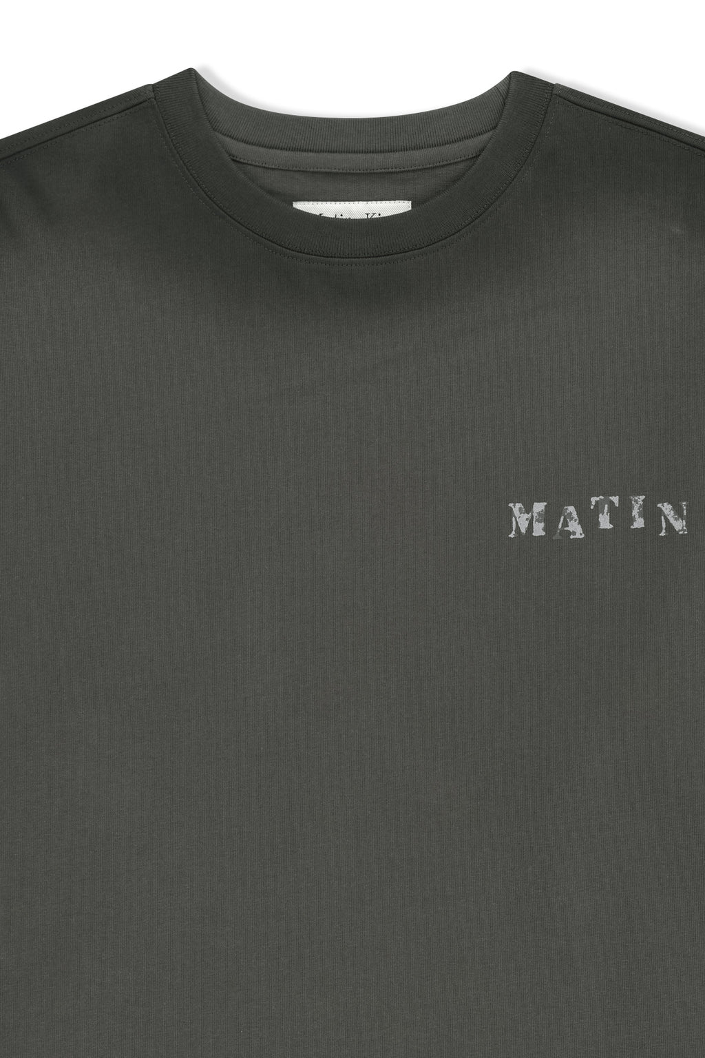 Matin Kim - Dust Washed Logo Layered Top (Charcoal) product image 3 | TRAB K-Fashion Australia