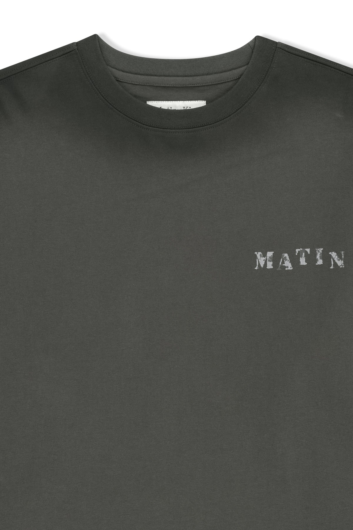 Matin Kim - Dust Washed Logo Layered Top (Charcoal) product image 3 | TRAB K-Fashion Australia