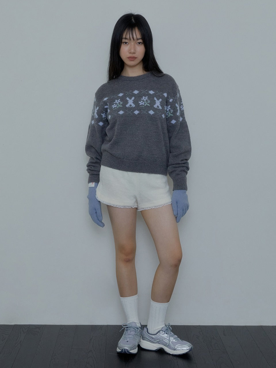 Margarin Fingers - Rabbit Wool Sweater (Grey) product image 1 | TRAB K-Fashion Australia