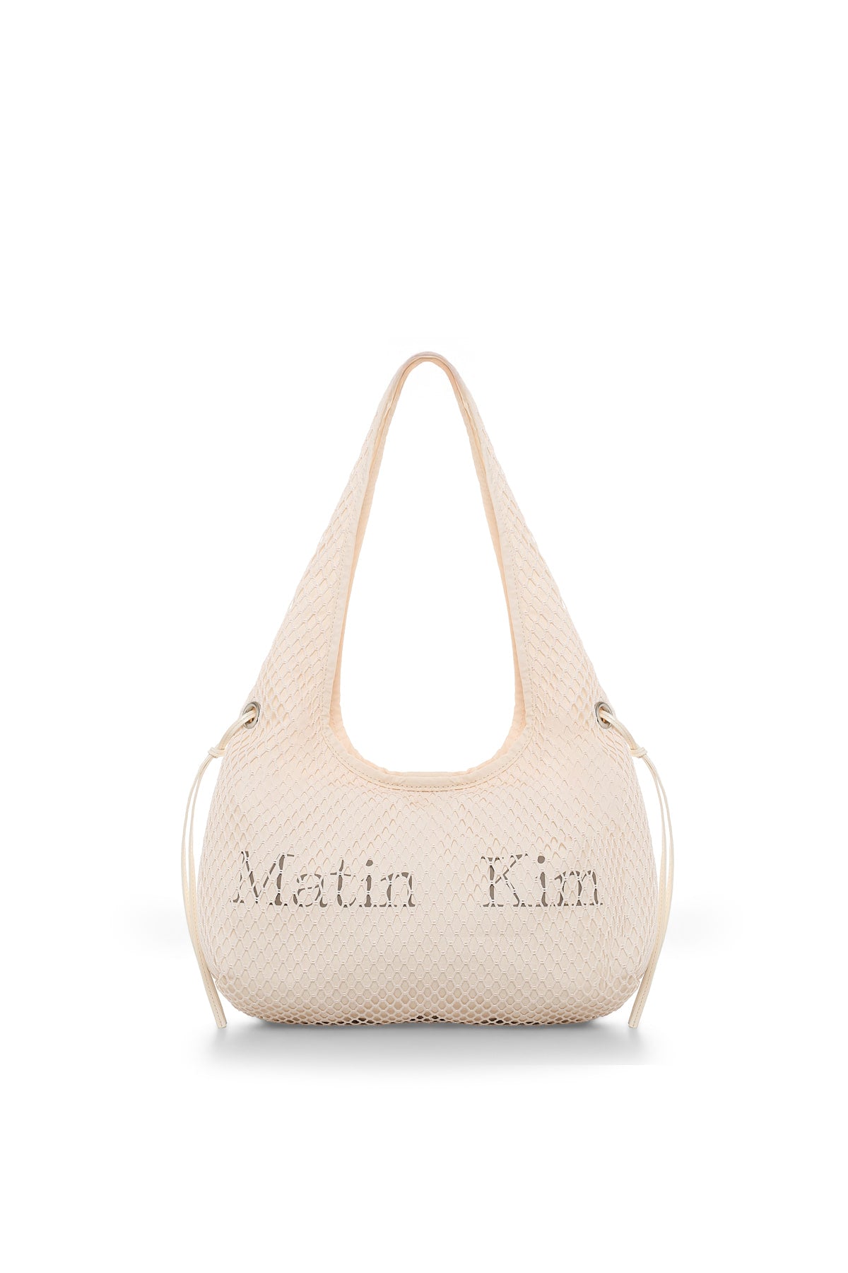Matin Kim - Side Strap Mesh Mini Tote Bag (Ivory) product image 1 | TRAB K-Fashion Australia