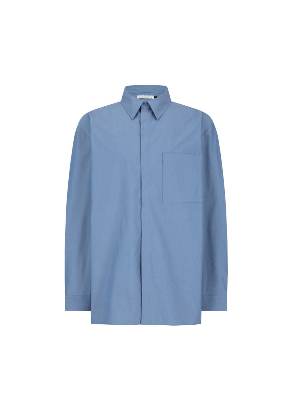Amomento - Square Pocket Oversized Shirt (Blue) product image 5 | TRAB K-Fashion Australia