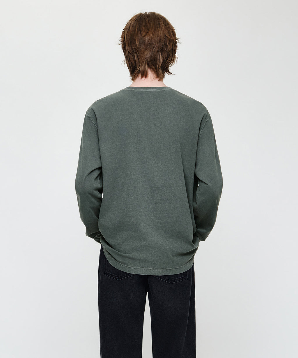 Marithe & Francois Girbaud - Doodle Classic Logo Washing Long Sleeve Tee (Charcoal) product image 3 | TRAB K-Fashion Australia