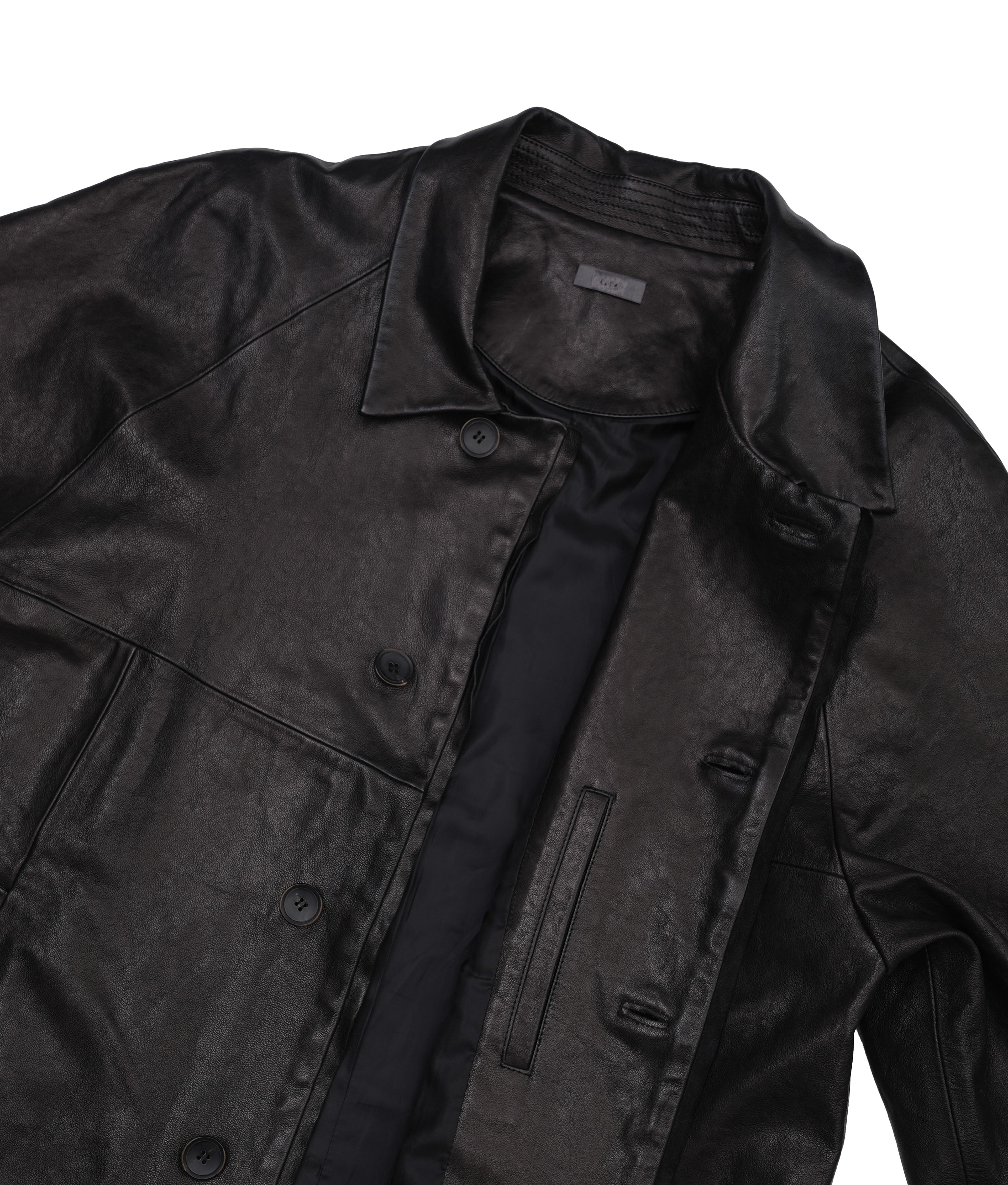 XLIM - Ep.9 01 Leather Coat (Black) product image 5 | TRAB K-Fashion Australia