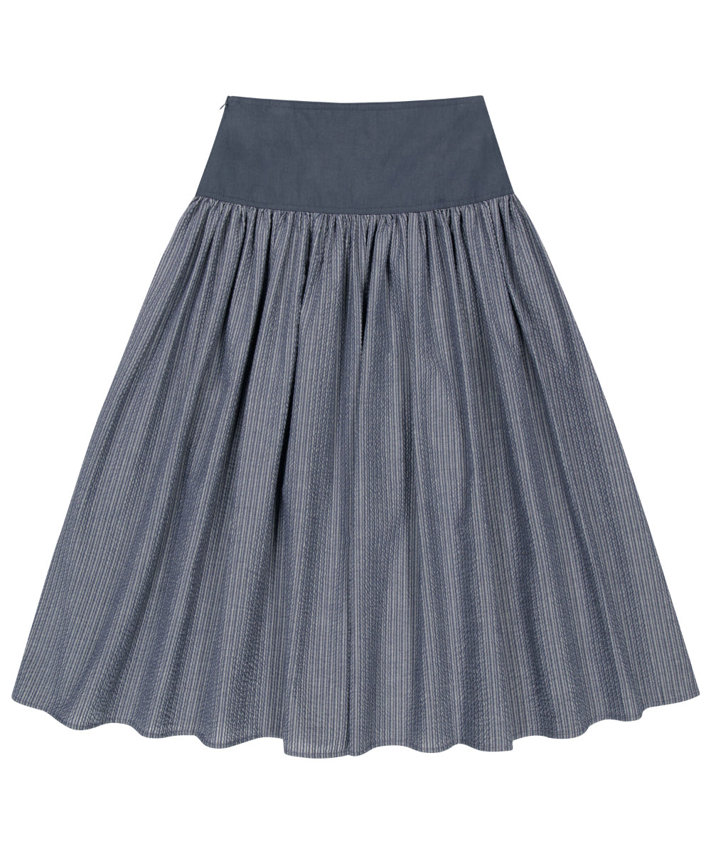 Coyseio - Double Button Stripe Skirt (Navy) product image 14 | TRAB K-Fashion Australia