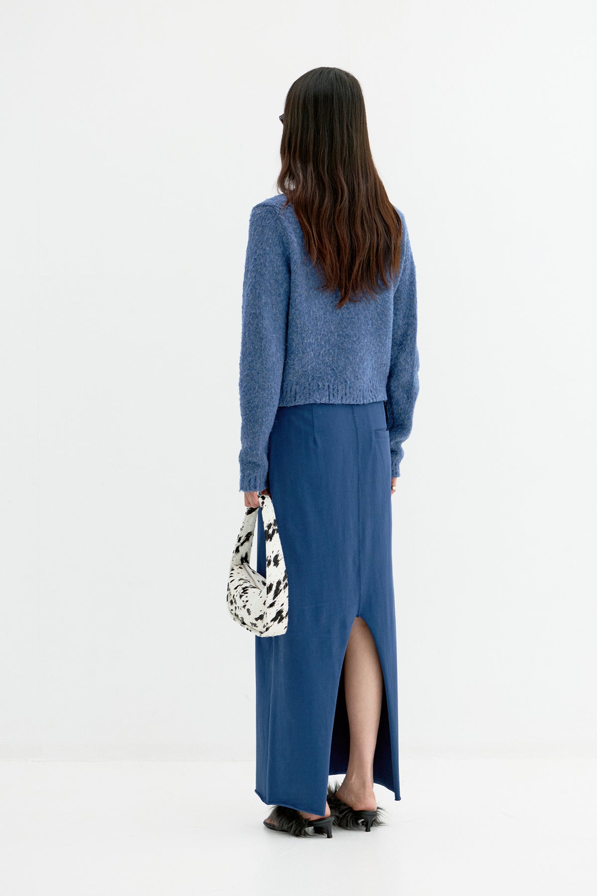 Coor - Brushed Cropped Knit (Melange Blue) product image 4 | TRAB K-Fashion Australia
