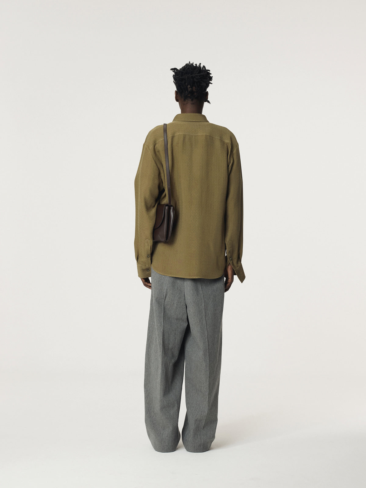 Recto - Vintage Jacquard Shirt (Khaki) product image 3 | TRAB K-Fashion Australia