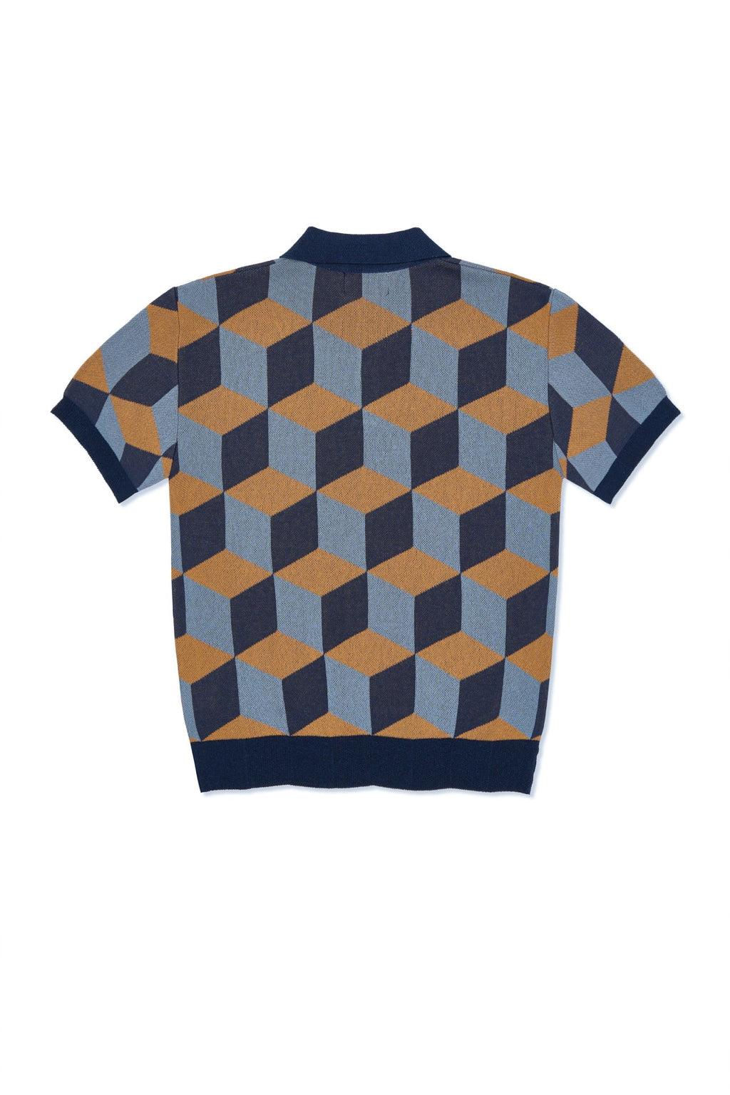 Ioedle - Infinite Grid Short Sleeve Knit (Navy) product image 4 | TRAB K-Fashion Australia