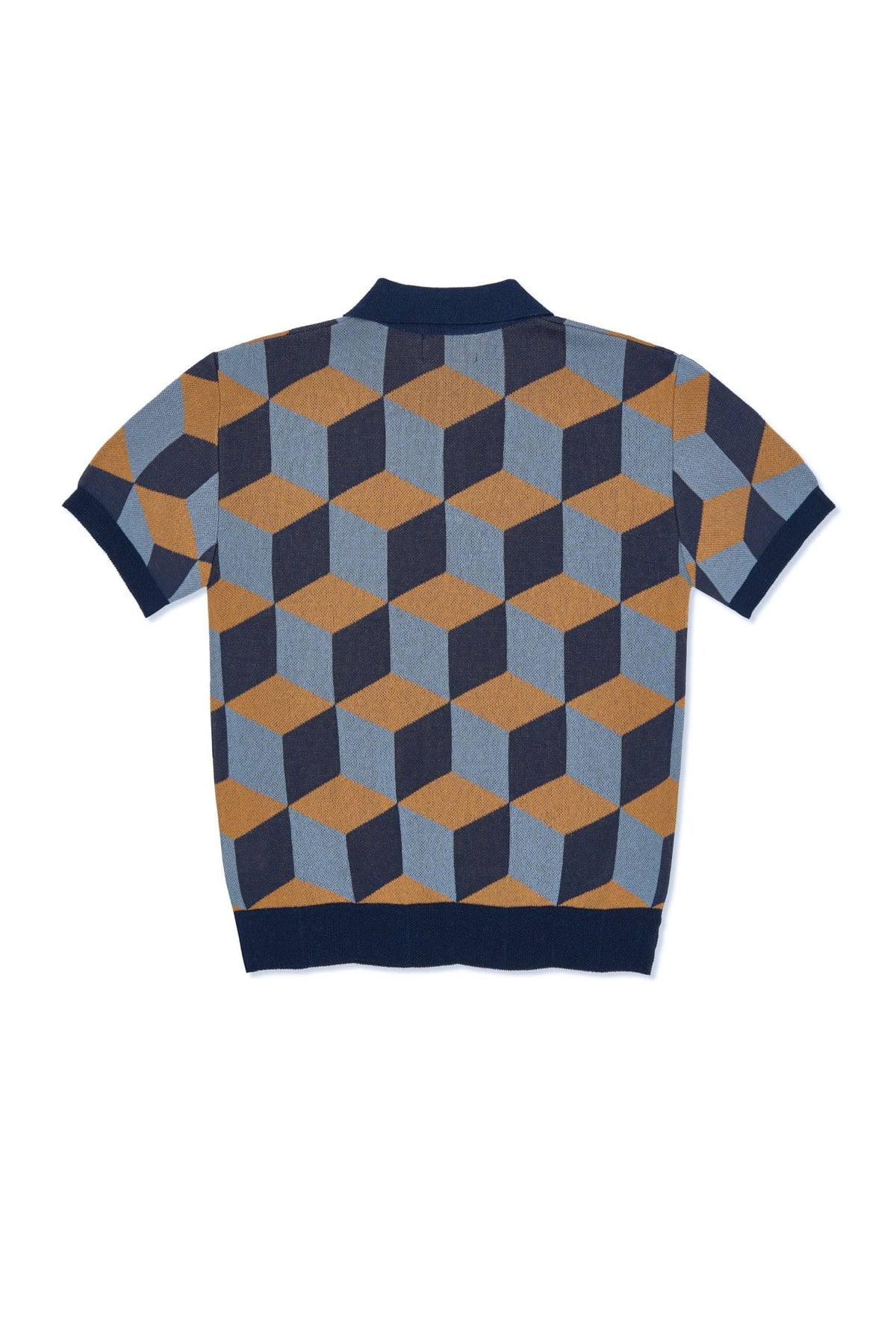 Ioedle - Infinite Grid Short Sleeve Knit (Navy) product image 4 | TRAB K-Fashion Australia