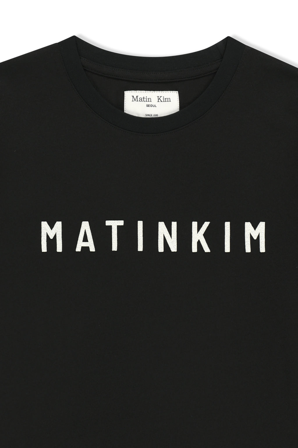 Matin Kim - Applique Felt Logo Top (Black) product image 3 | TRAB K-Fashion Australia