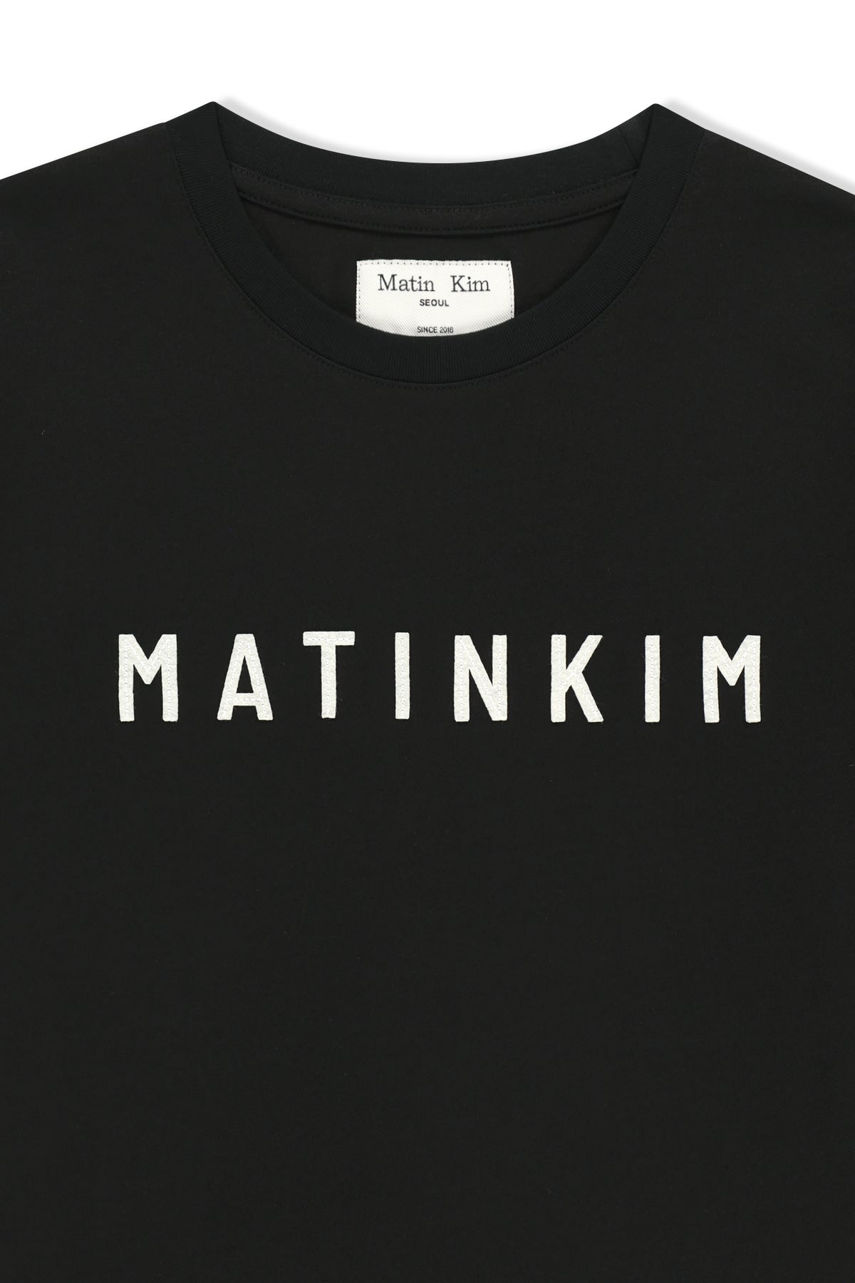 Matin Kim - Applique Felt Logo Top (Black) product image 3 | TRAB K-Fashion Australia