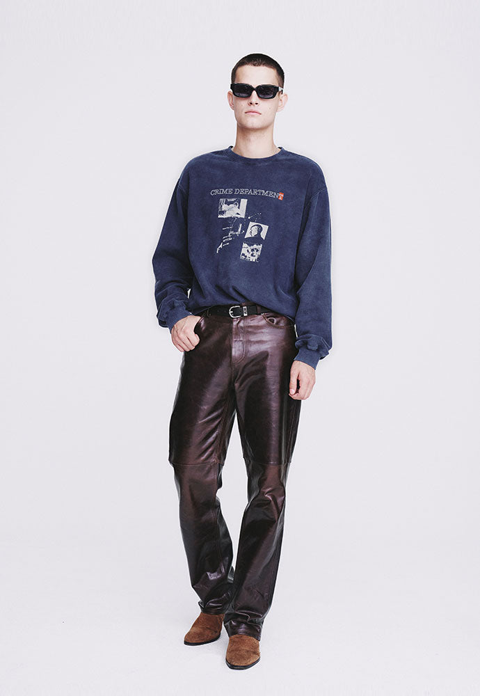 Tonywack - Crime Dept. Garment-Dyeing Sweatshirt (Faded Navy) product image 3 | TRAB K-Fashion Australia