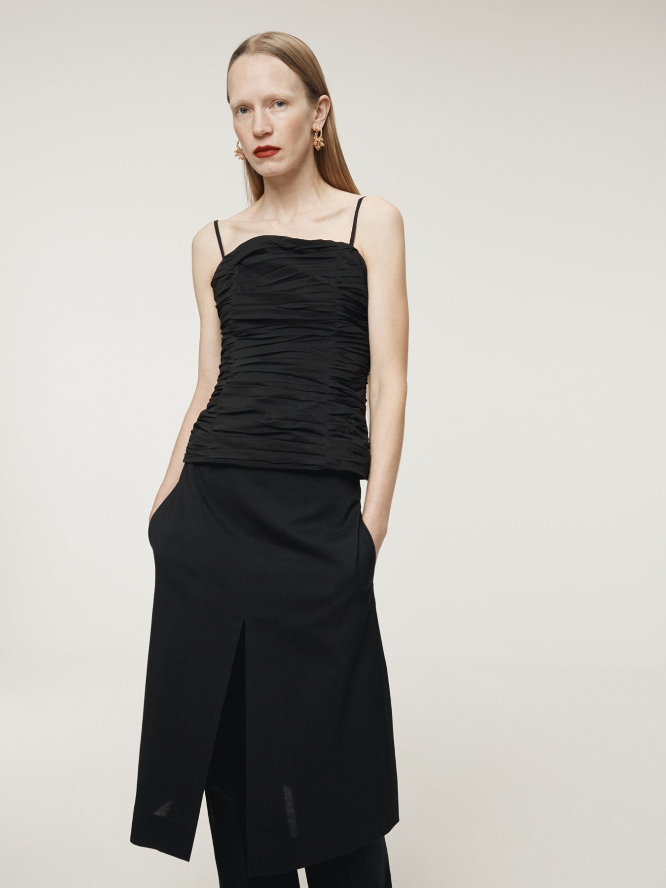 Recto - Gathered Bustier Top (Black) product image 6 | TRAB K-Fashion Australia