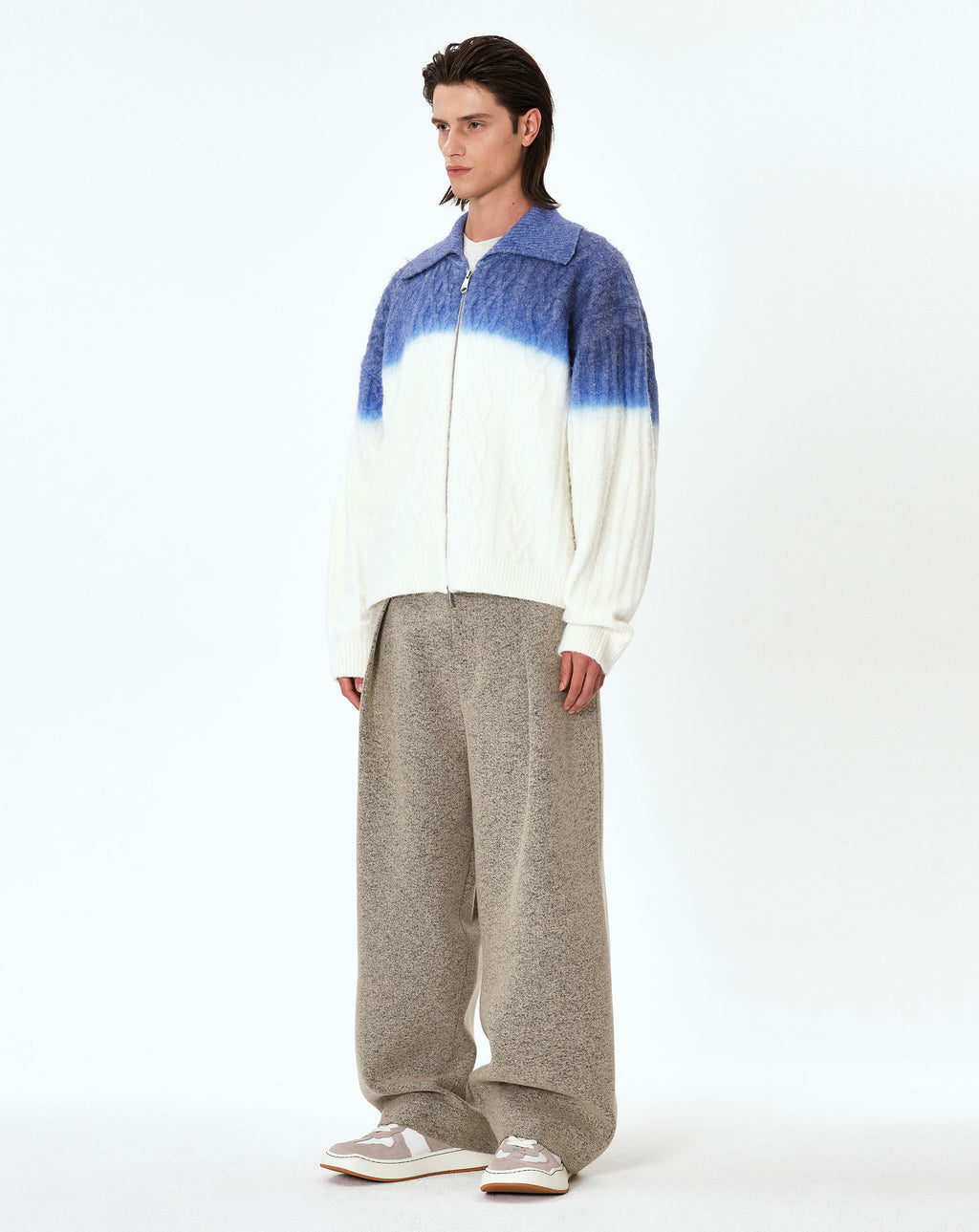 Ader Error - Rowy knit zip-up (Ivory) product image 4 | TRAB K-Fashion Australia