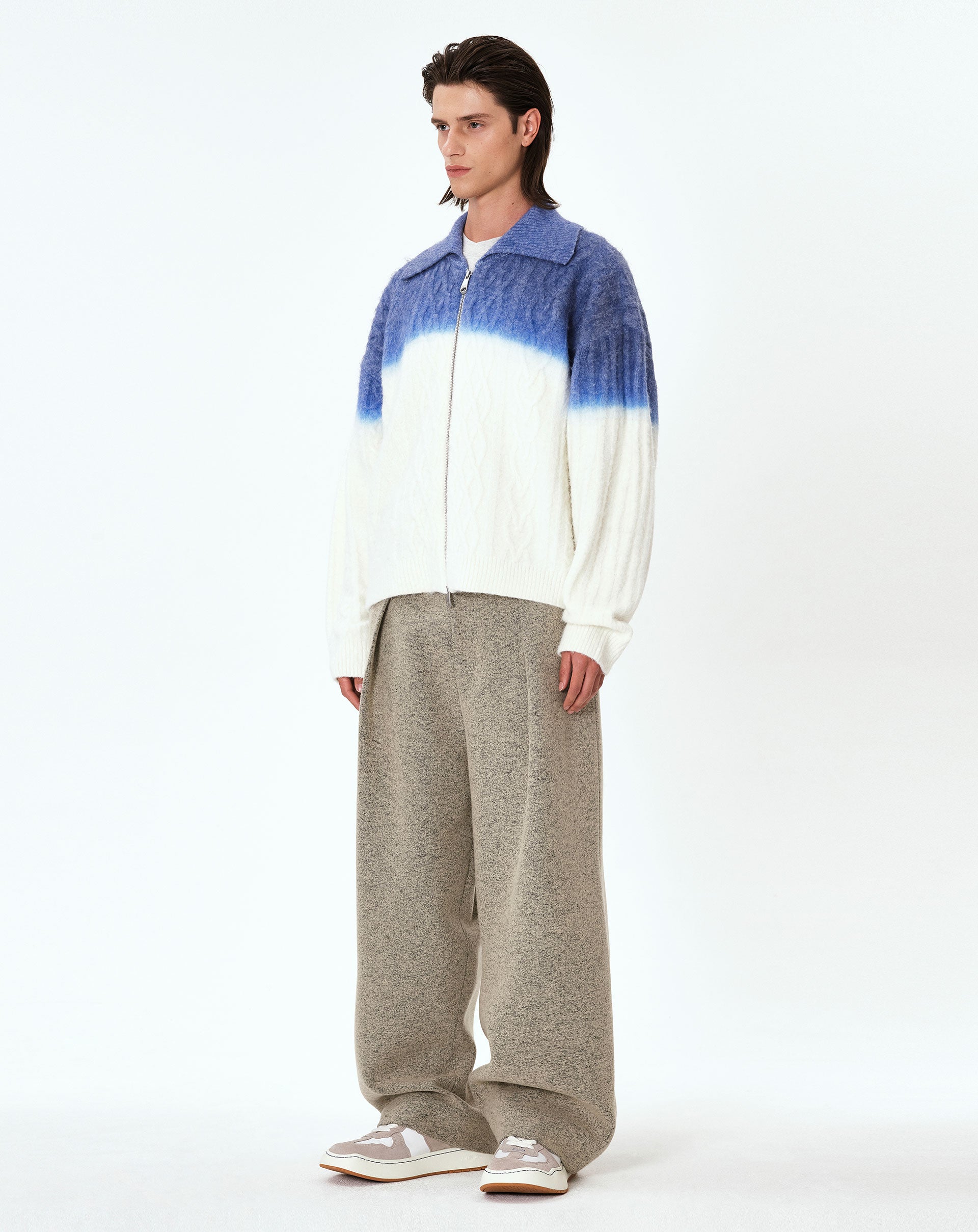 Ader Error - Rowy knit zip-up (Ivory) product image 4 | TRAB K-Fashion Australia