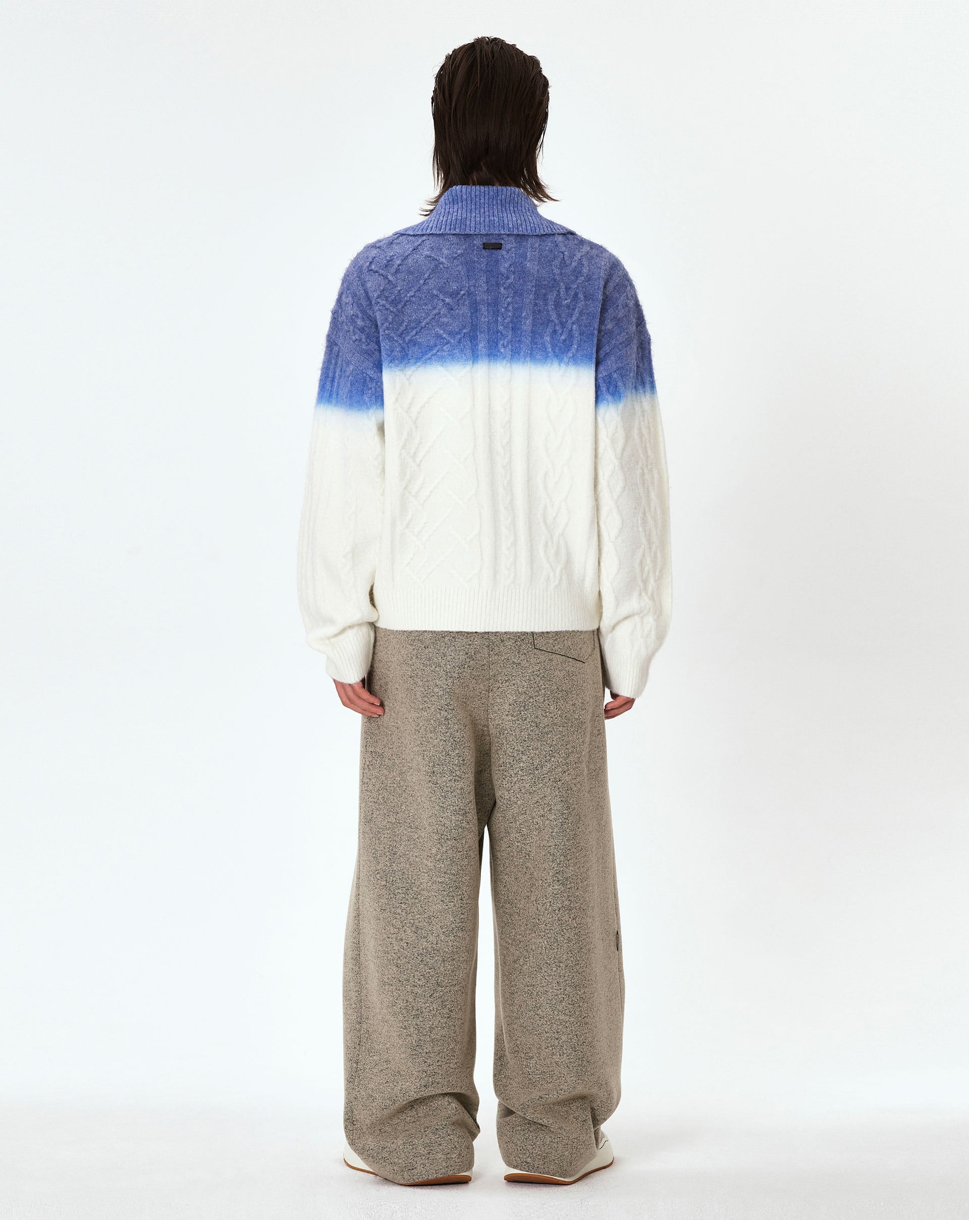 Ader Error - Rowy knit zip-up (Ivory) product image 5 | TRAB K-Fashion Australia