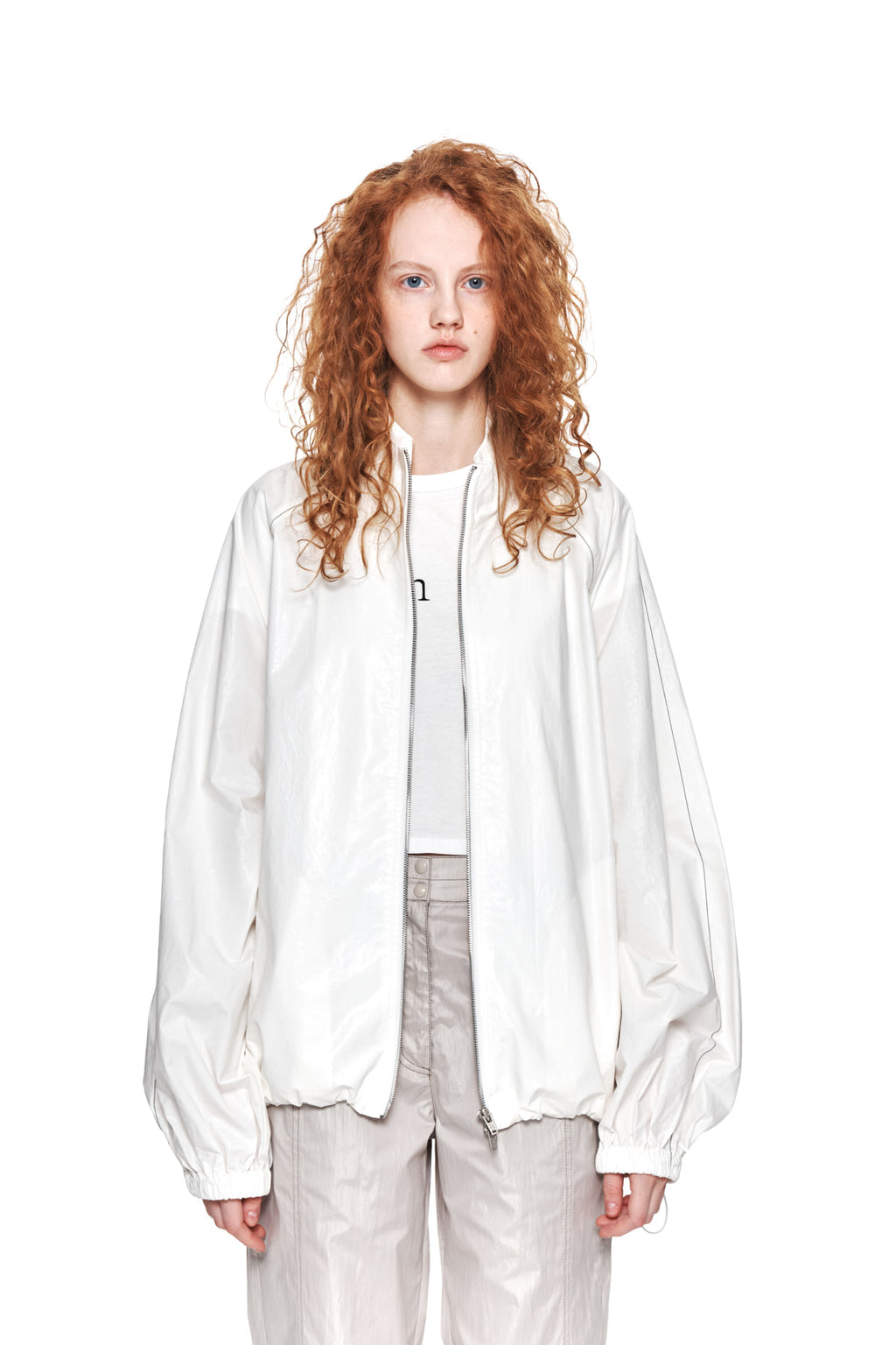 Matin Kim - Matin Kim Logo Coating Jumper (Ivory) product image 5 | TRAB K-Fashion Australia