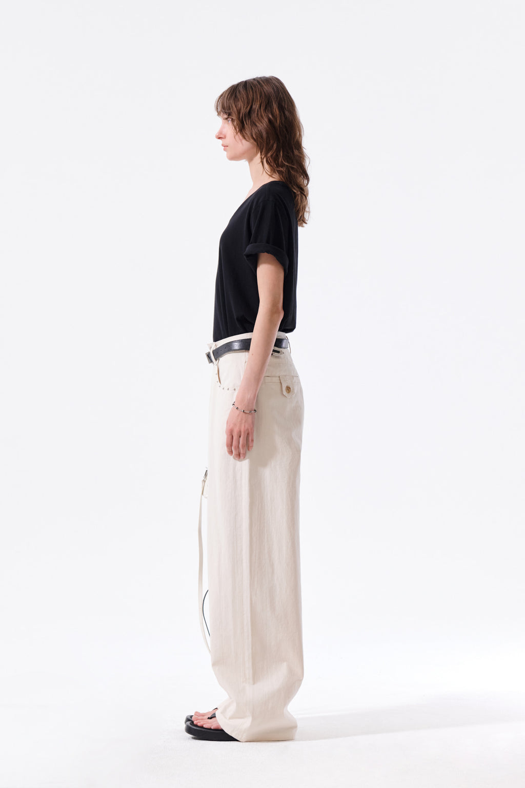 Matin Kim - Label Point U Neck Top (Black) product image 7 | TRAB K-Fashion Australia