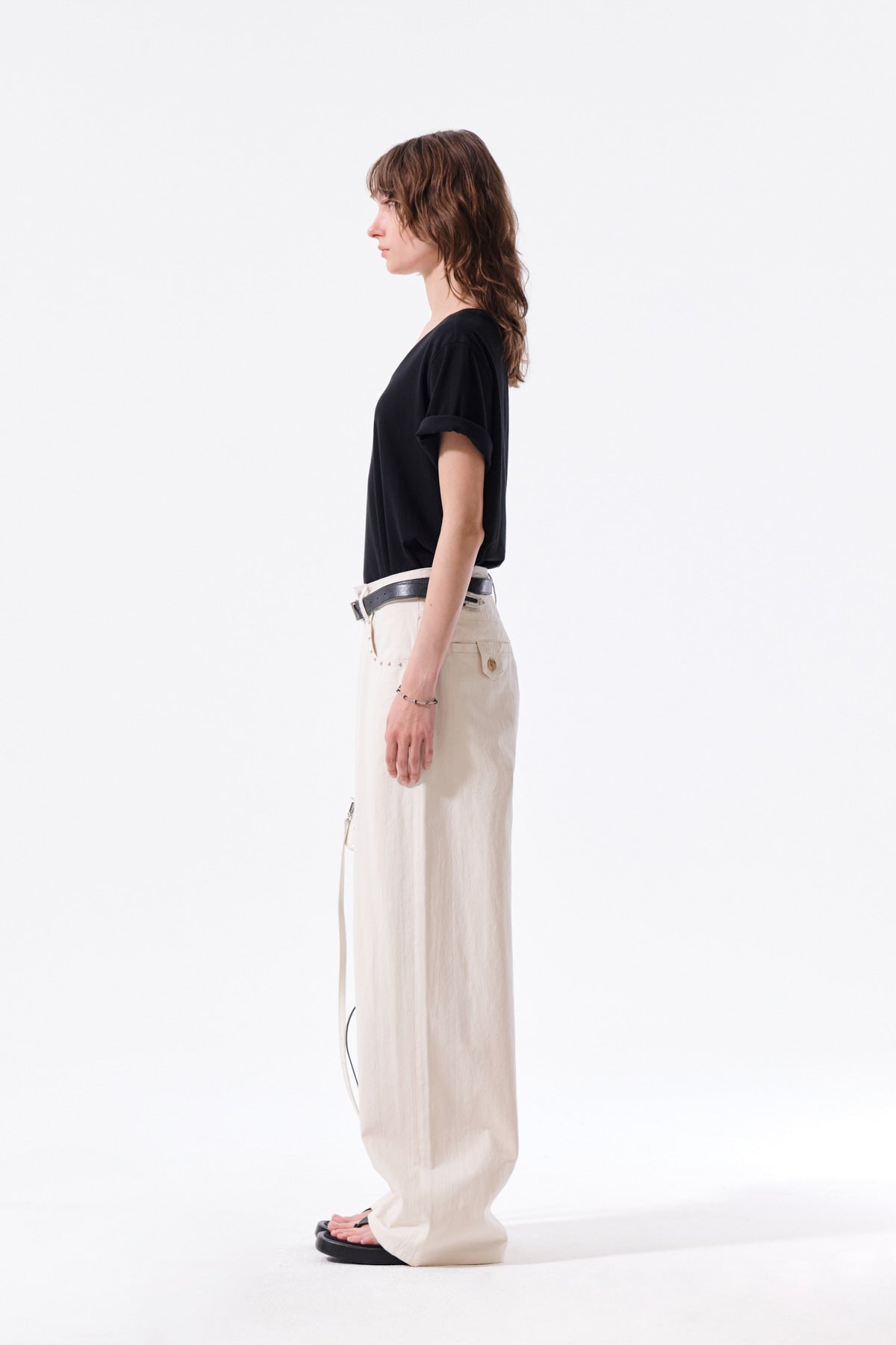 Matin Kim - Label Point U Neck Top (Black) product image 7 | TRAB K-Fashion Australia