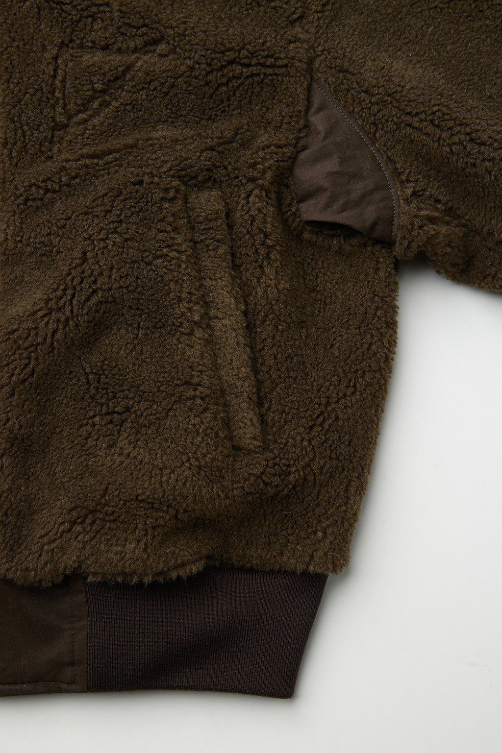 Coor - B-15 Leather Tab Sherpa Bomber (Khaki Brown) product image 8 | TRAB K-Fashion Australia