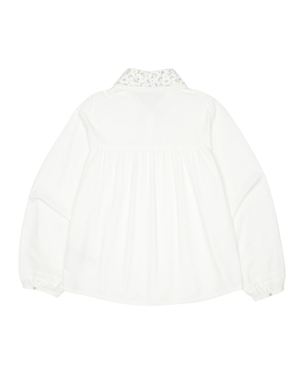 Coyseio - Graphic Round Collar Shirt (White) product image 13 | TRAB K-Fashion Australia