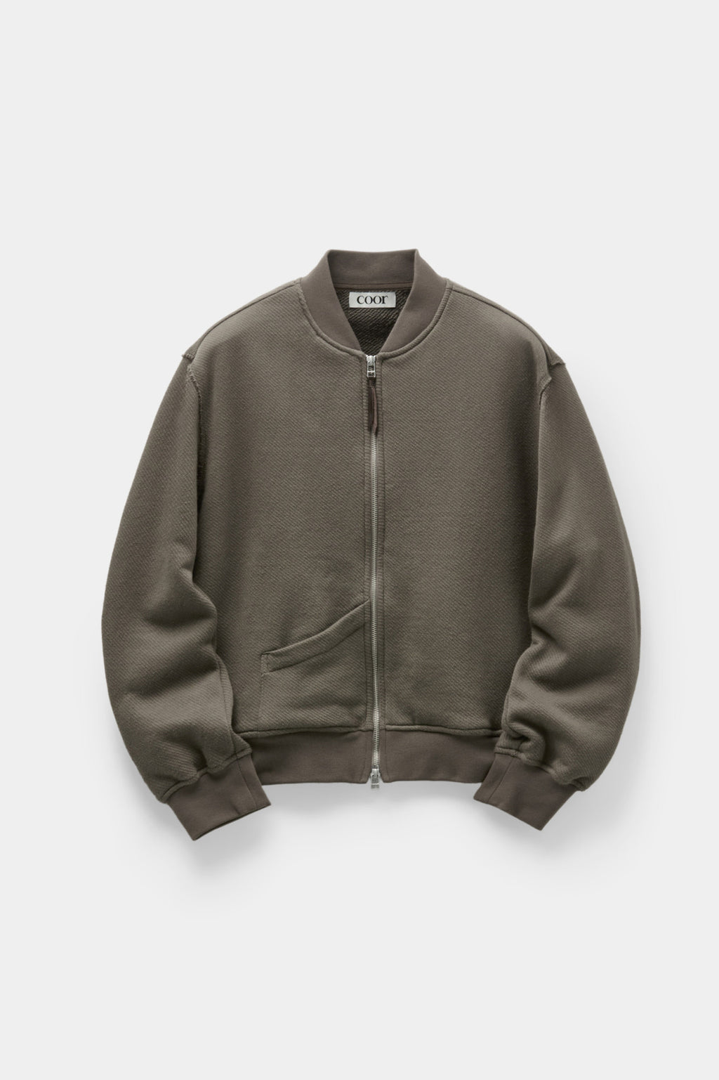 Coor - Cotton Aviation Sweat Zip Up (Khaki Brown) product image 1 | TRAB K-Fashion Australia